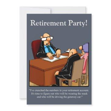 funny retirement humor party invitations