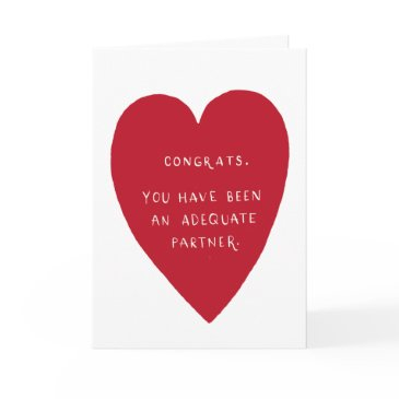 funny sarcastic big red heart greeting invitations