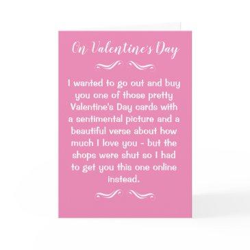 funny shops shut lockdown valentine's day invitations