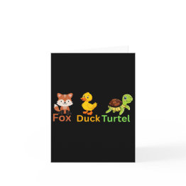 Small Funny Trump Subtle Fox Duck Turtle Cute Animal 1 Invitations Front View