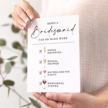 funny will you be my bridesmaid proposal invitations