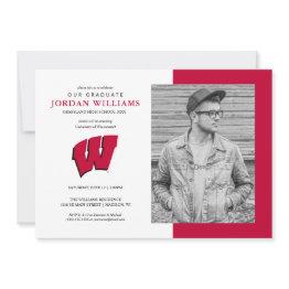 Small Future Wisconsin Badger Grad Announcement Front View