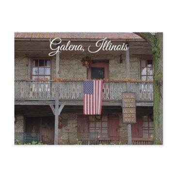 galena, illinois, oldest house, tourism keepsake postinvitations
