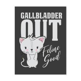 Small Gallbladder Feline Good Surgery Recovery Cat Lover Postinvitations Front View