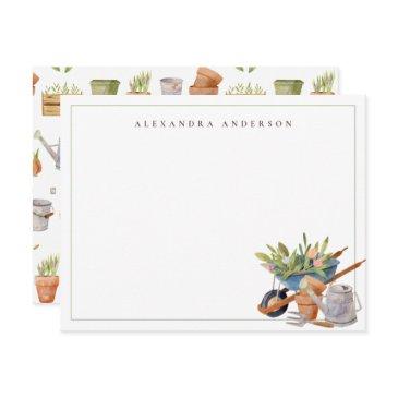 gardening tools personal stationery note invitations