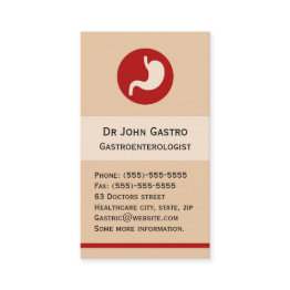 Small Gastroenterologist Business Invitations Front View