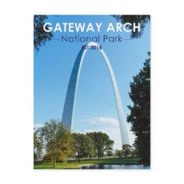 Small Gateway Arch National Park Missouri Postinvitations Front View