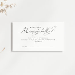 Small Gender Neutral "how Big Is Mommys Belly" Invitations Front View