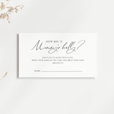 gender neutral "how big is mommys belly" invitations