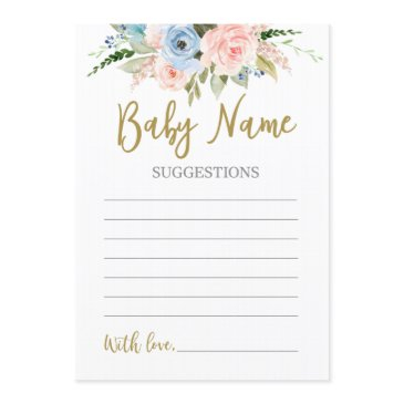 gender reveal baby name suggestions invitation