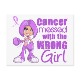 Small General Cancer Messed With Wrong Girl Postinvitations Front View