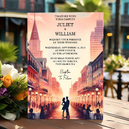 Small Get Lobster Beach Ocean Summer New Orleans Wedding Invitation Front View