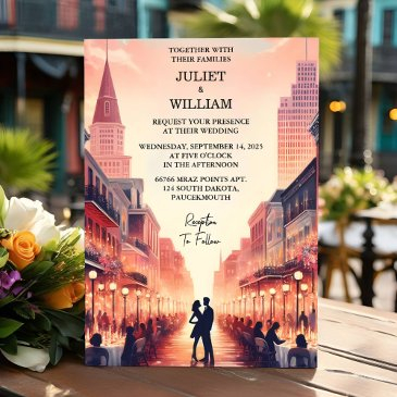 get lobster beach ocean summer new orleans wedding invitation