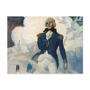 ghost of admiral nelson, 1940 by n. c. wyeth postinvitations