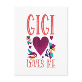 Small Gigi Loves Me Valentines Day Gift To Granddaughter Invitation Front View