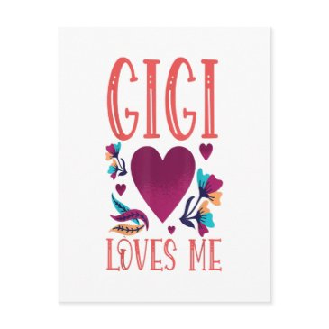 gigi loves me valentines day gift to granddaughter invitation