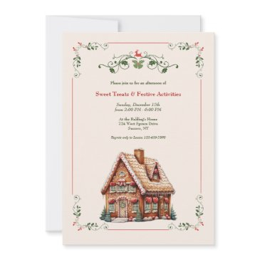 gingerbread house invitation
