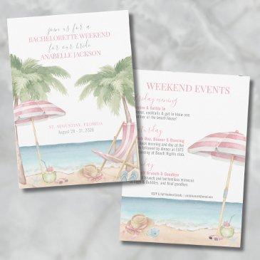 girls weekend beach bachelorette invitation