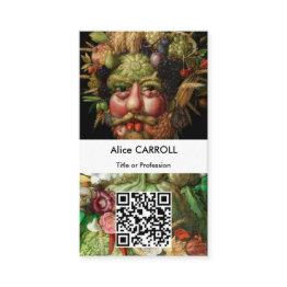 Small Giuseppe Arcimboldo - Vertumnus - Qr Code Business Invitations Front View