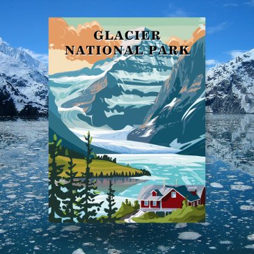 glacier national park, montana travel postinvitations