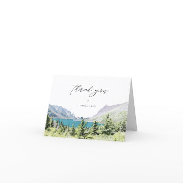 glacier national park watercolor forest thank you