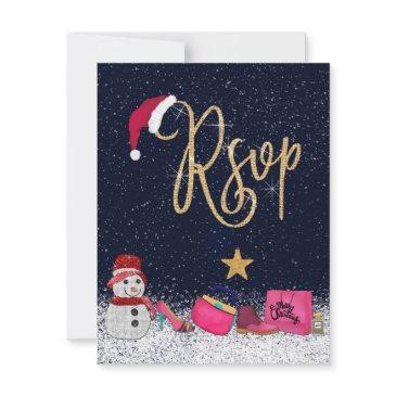 glam girly shoes purse makeup christmas tree rsvp invitations