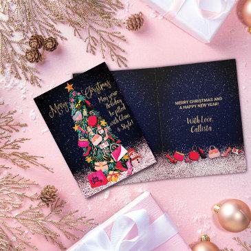 glam girly shoes purse makeup christmas tree vivid invitations