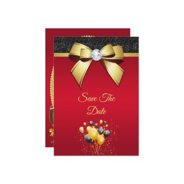 glamorous, romantic elegance birthday party save the date