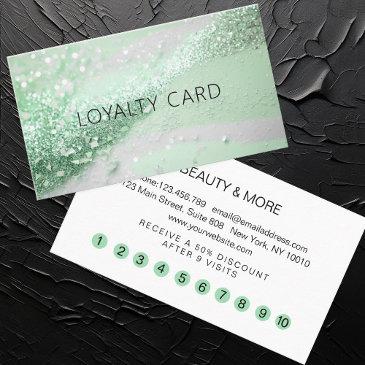 glitter loyalty 10 nails lashes beauty business invitations