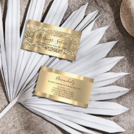 Small Glitter Vip Gold Frame Event Planner Luminous Busi Business Invitations Front View