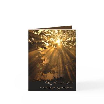 glorious inspirational sunset with sunrays invitations