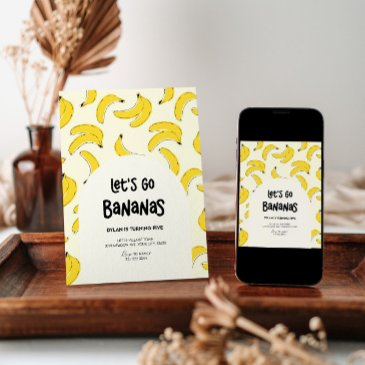 go bananas birthday party invitation