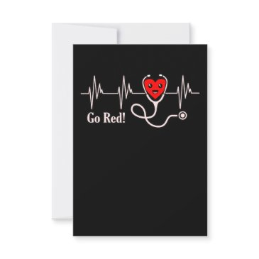 go red heartbeat heart disease awareness survivor rsvp invitations