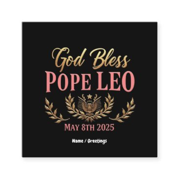 god bless pope leo celebrate new pope may 8, 2025 square business invitations