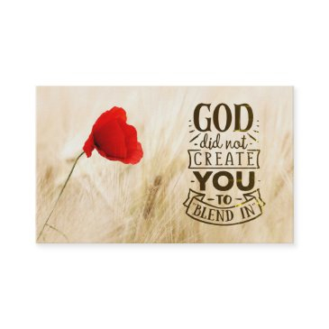 god did not create you to blend in christian quote business invitations
