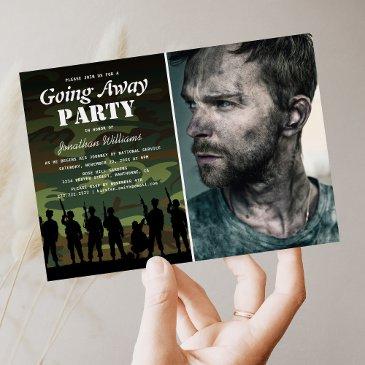 going away soldier camouflage | farewell photo invitation