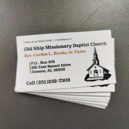 Small Gold And White Church Pastor Business Invitations Front View