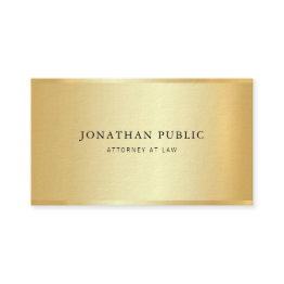 Small Gold Attorney Lawyer Template Law Office Modern Business Invitations Front View