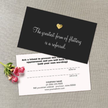 gold heart customer loyalty referral invitations