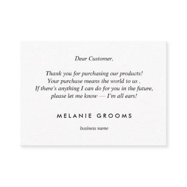 gold leaf logo black thank you for your purchase enclosure invitations