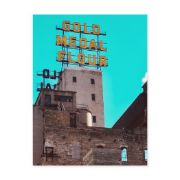 Small Gold Medal Flour Postinvitations Front View