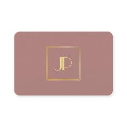 Small Gold Monogram Professional Modern Elegant Template Business Invitations Front View