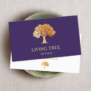 gold tree logo life coach health and wellness bu business invitations
