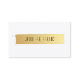 Small Gold White Luxurious Modern Professional Template Business Invitations Front View