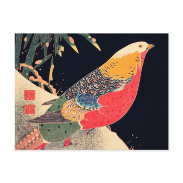 golden pheasant in the snow by ito jakuchu postinvitations