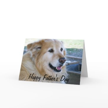 golden retriever photo happy father's day invitations
