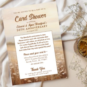 golden wedding anniversary invitations shower invitation