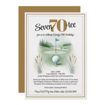 golf birthday party invitations for 70th