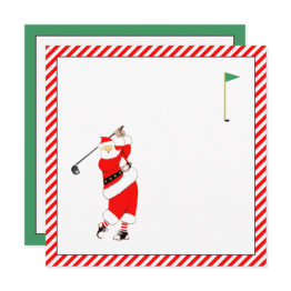 Small Golf Holiday Tournament Invitations Front View