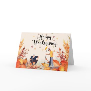 golf thanksgiving autumn greeting for golfer invitations